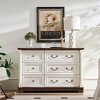 Sapphtopaz Farmhouse Drawer Dresser for Bedroom Closet Organizers and Storage with Natural Texture Drawer Organizer for Bedroom, Hallway - 2 of 4