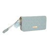 Unique Bargains Triangle Grid Wristband Plush Pom Double Zips Coin Purse Wallet 1 Pc - 3 of 4