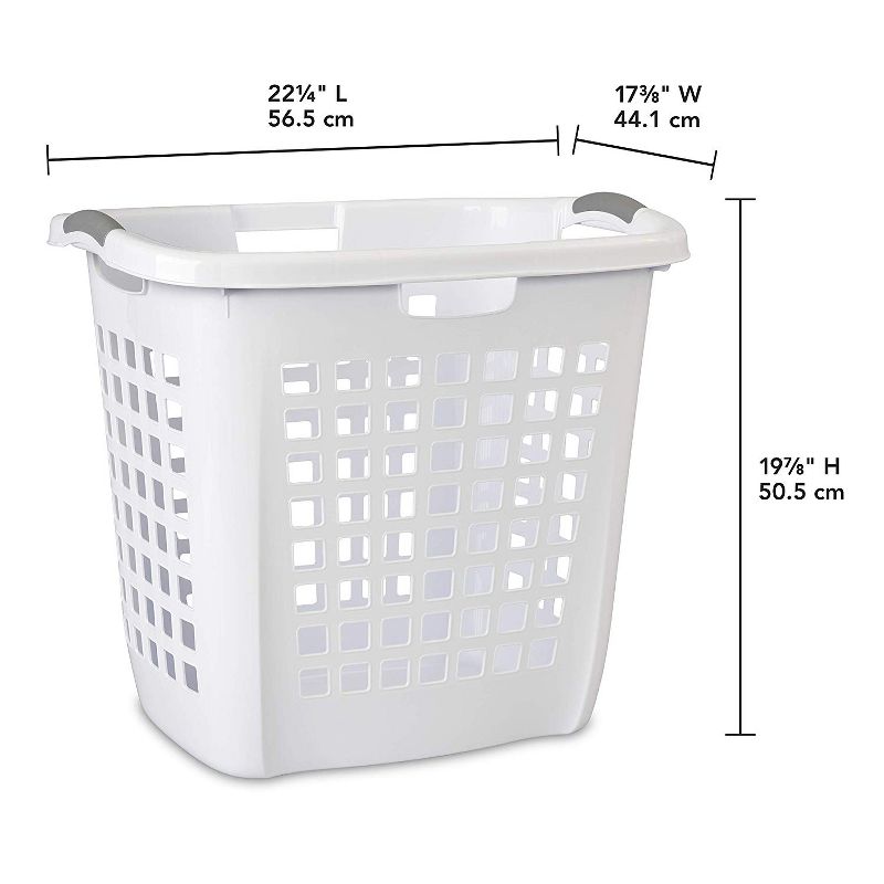 Sterilite Ultra Easy Carry Plastic Dirty Clothes Laundry Hamper Bin with Reinforced Rim and Integrated Handles, 3 of 6
