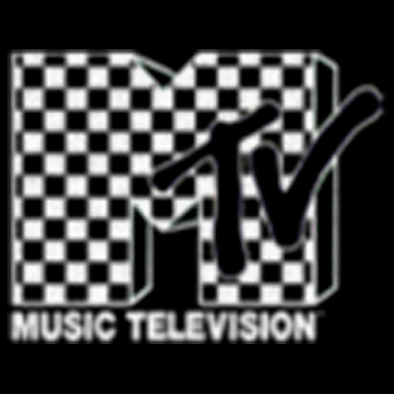 Men's MTV Black and White Check Logo Jogger Sweatpants, 2 of 4
