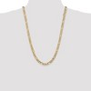 Black Bow Jewelry Men's 6mm, 10k Yellow Gold, Concave Figaro Chain Necklace - 2 of 4