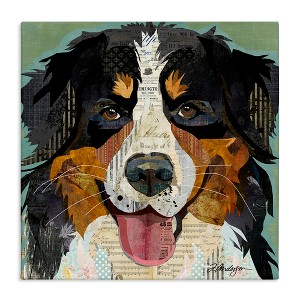 Stupell Industries Bernese Mountain Dog Collage Canvas Art, 17" x 17" - 1 of 4