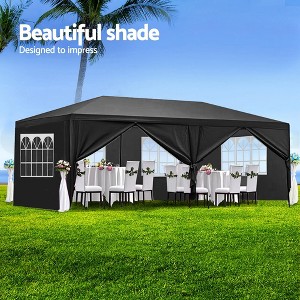 ORRD 10x20' Pink Wedding Party Canopy Tent with 6 Removable Sidewalls – Spacious Outdoor Gazebo for Events, Durable & Easy Setup - 1 of 4