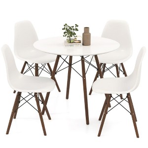 Resenkos Kitchen Table and Chairs Sets,Dining Table Set,5 Pieces Dining Table Set With Solid Wood Leg-Beige - 1 of 4