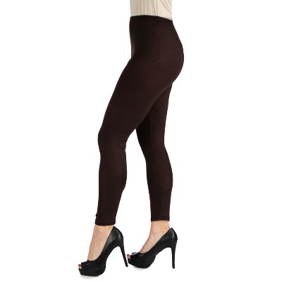 Womens Stretch Ankle Length Leggings-brown-m : Target