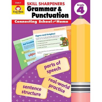 Skill Sharpeners Grammar and Punctuation, Grade 4 - by  Evan-Moor (Paperback)