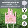Big Dot of Happiness Little Princess Crown - Party Decorations - Pink and Gold Princess Baby Shower or Birthday Party Welcome Yard Sign - 3 of 4