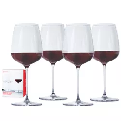 Spiegelau Willsberger Bordeaux Wine Glasses, Set of 4, European-Made Lead-Free Crystal, Classic Stemmed, Dishwasher Safe, 22.4 oz