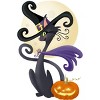 Junior's Design By Humans Bewitching Black Halloween Kitty Cat By LittleBunnySunshine T-Shirt - 2 of 3