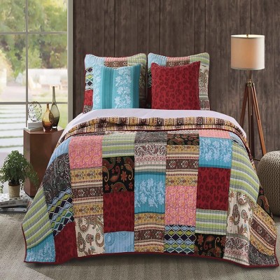 Bohemian Dream Reversible 5-piece Quilt Multicolor Set By Greenland ...