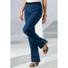Roaman's Women's Plus Size Petite Invisible Stretch All Day Bootcut Jean - 4 of 4