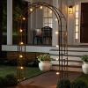 Plow & Hearth Montebello Gunmetal Garden Arbor 7 Feet | Slim Metal Arch with Iron Trellis for Climbing Plants | Wedding Arbor | Outdoor Patio Garden - 2 of 4
