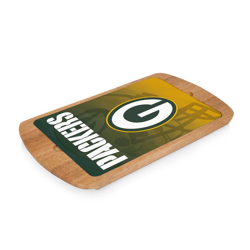 NFL Green Bay Packers Parawood Billboard Glass Top Serving Tray, 1 of 5