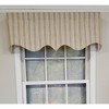 RLF Home Luxurious Modern Design Classic Brunswick Stripe Regal Style Window Valance 50" x 17" - 2 of 4