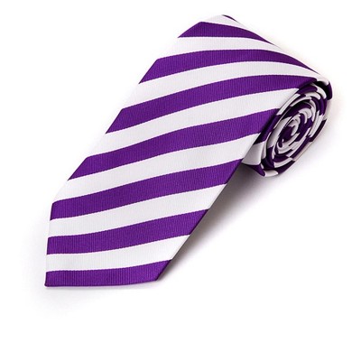 Men's College 1/2" Stripes Colored Woven Slim Neck Tie