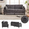 Okak Modern Chenille 2-Seater Loveseat Sofa with 2 Pillows & Sturdy Soild Wood Feets,Upholstered Armchair Sofa Couch for Living Room - 3 of 4