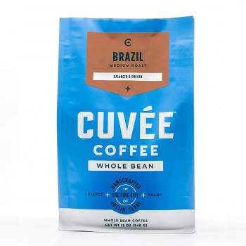 Cuvee Coffee Brazil Singe Origin Medium Roast Whole Bean Coffee - 12oz