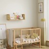 17 Inch Rattan Wall Shelf, Wooden Hanging Bookshelf Storage, Natural Cute Nursery Shelves Wall Mounted, Boho Decorative Floating Shelves - 3 of 4