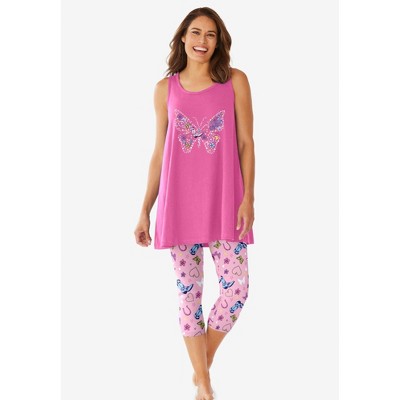Dreams & Co. Scoopneck Tank & Capri Legging PJ Set