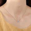 Unique Bargains Women's 925 Sterling Silver Eye Pendant Necklace Choker - 4 of 4