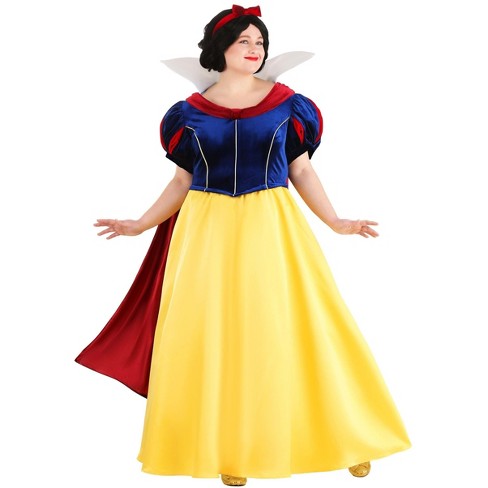HalloweenCostumes.com 7X Women Disney Adult Snow White Plus Size Costume  Womens, Fairy Tale Princess Dress Official Halloween Outfit.,  Yellow/Blue/Red