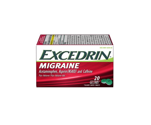 Excedrin Migraine Pain Reliever Geltabs - /Aspirin (NSAID) - 20ct