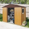 CAVINAS Outdoor Storage Shed Weatherproof Garden Shed with Sliding Door and Apex Roof - 3 of 4