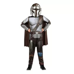 Kids' Star Wars: The Mandalorian Muscle Chest Halloween Costume Jumpsuit with Mask