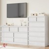 Modern 5/7 Drawer Dresser for Bedroom Antique White/Natural 5 Chest of Drawers 43" Tall with Large Storage Space - 4 of 4