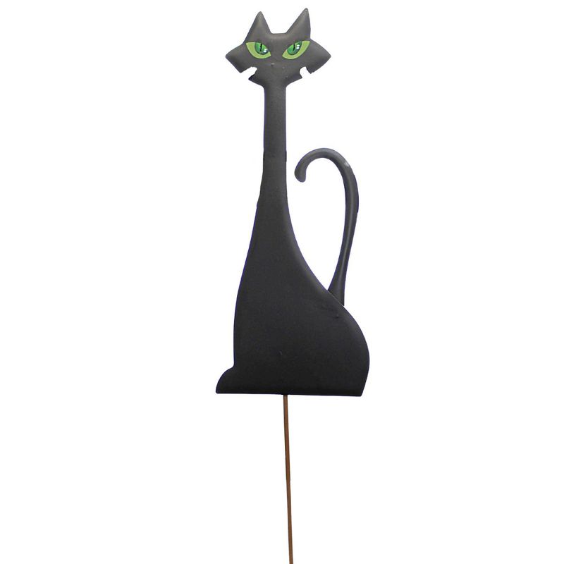36.0 Inch Tall Black Cat Free Standing Or Stake Decorative Garden Stakes, 3 of 4