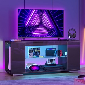Pinmoco 47'' TV Stand for TVs up to 55", Gaming Entertainment Center with LED Lights - 1 of 4