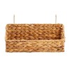 Farmlyn Creek 2 Pack Wall Mounted Decorative Hyacinth Storage Baskets with Hooks for Bathroom, Laundry Room, Nursery - 3 of 4