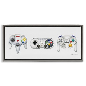 Stupell Industries Vintage Video Game Controllers, 25" x 11" - 1 of 4