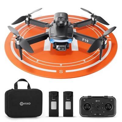Contixo F19 Drone, 1080P HD Camera, Foldable RC Quadcopter, Obstacle Avoidance, Follow Me - Black