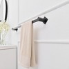 BWE 4-Piece Bath Hardware Set in Matte Black with Toilet Paper Holder Towel Hook and Towel Bar - 3 of 4