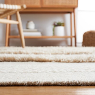 Ivory Hand-Knotted Wool 8' x 10' Area Rug