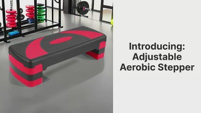 Plateforme Aérobic BalanceFrom Fitness Réglable Avec Risers, Boîte Ouverte