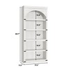 Arched Bookcase with 5 Shelf, Farmhouse Curved Wooden Bookshelves, Display Rack, Storage Cabinet Rack, Bookshelf for Home Office, Living Room - 2 of 4