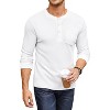 COOFANDY Men's Henley Shirts Long Sleeve Basic Waffle Pique Pullover T-Shirt with Pocket - 3 of 4
