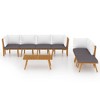 vidaXL Patio Lounge Set Sectional Sofa Set with Cushions Solid Wood Acacia - 3 of 4