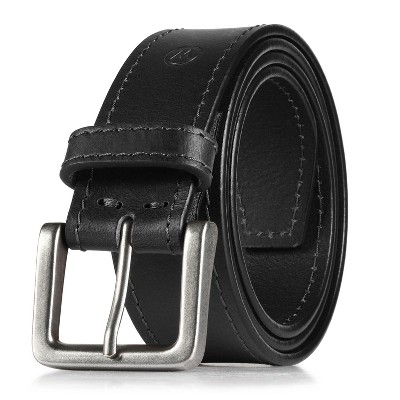 Wrangler Men's Casual Everyday Classic Top-Grain Leather Belt for Mens Jeans & Pants, Branded Belt Male Accessories, Gift for Mens Boyfriend Husband