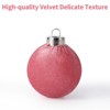 Christmas Tree Ornaments, Christmas Decorations 25Pcs Velvet Balls - 2.36 Inch Plastic Xmas Hanging Ornaments - 4 of 4