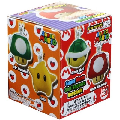 Banpresto Super Mario Bros. Blind Box Soft Squeeze Key Chain, One Random