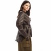 June + Vie by Roaman's High-Low Peplum Leather Jacket - 4 of 4
