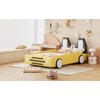 ?Vynxaria Twin Size Race Car-Shaped Platform Bed with Wheels - Fun & Functional Design - 2 of 4