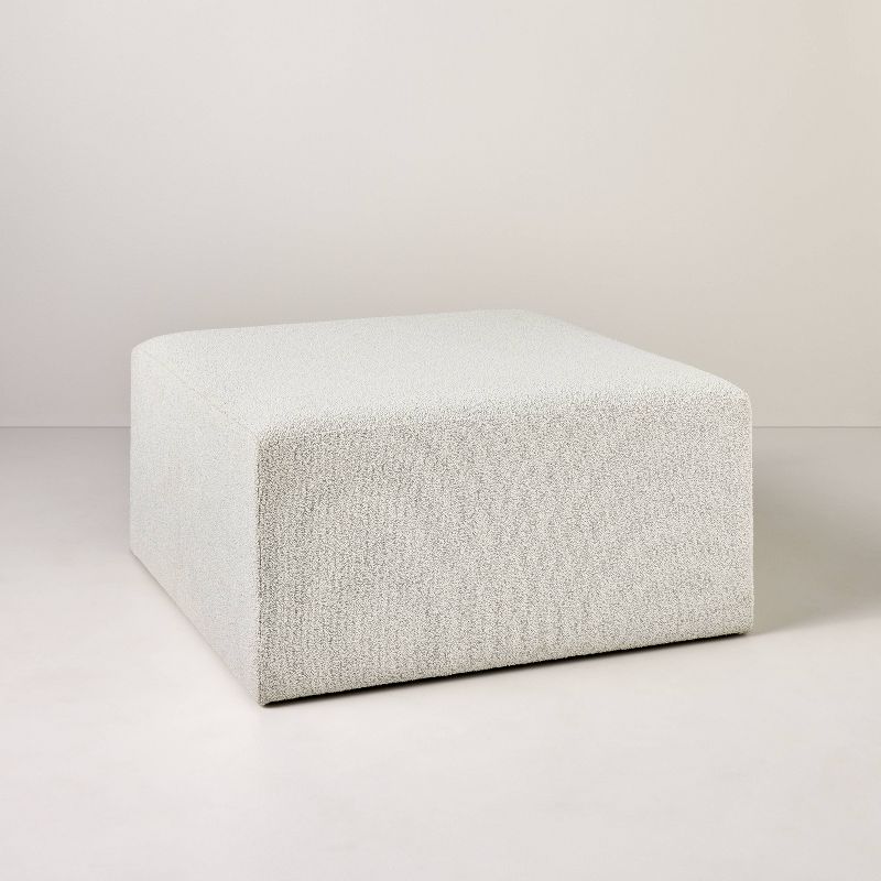 Boucle Upholstered Square Cocktail Ottoman - Hearth & Hand™ with Magnolia, 1 of 14