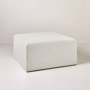 Boucle Upholstered Square Cocktail Ottoman - Hearth & Hand™ with Magnolia