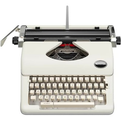 Maplefield Antique Typewriter - Cute Table Decor for Home or Office - Easy Setup - Fits Standard 8 x 11 Inch Paper Sheets (Cream)
