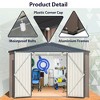 10' x 10' Metal Storage Shed for Ourdoor, Steel Yard Shed with Design of Lockable Doors, Utility and Tool Storage for Garden, Backyard,Outside use - 3 of 4