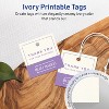 Avery Printable Square Tags with Sure Feed Technology, 1-1/2" x 1-1/2", Matte Ivory Cardstock, Print-to-the-Edge, Laser/Inkjet, 200 Total - 2 of 4